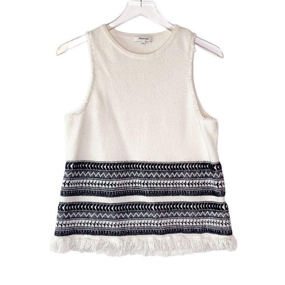 Madewell Villagrove Sweater Tank in Bright Ivory - Picture 2 of 6